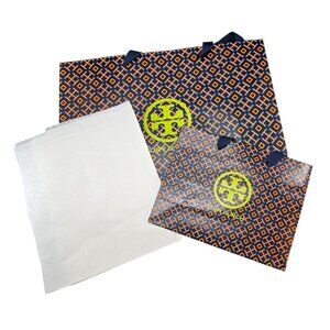 Tory Burch Logo Paper Shopping Bags With Tissue Set Gift Bags Movie Props VR1813